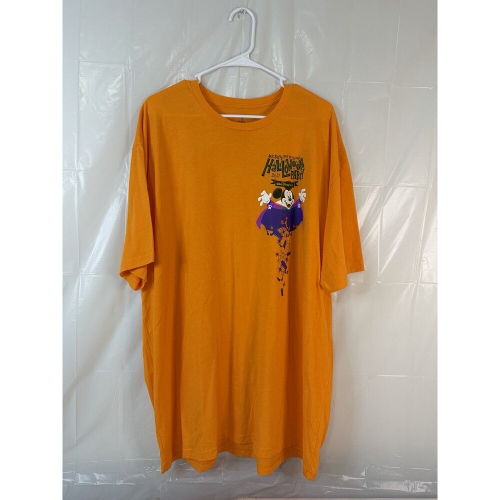 Disney Parks Mickey Not So Scary Halloween Party 2017 Shirt XXL Orange WDW